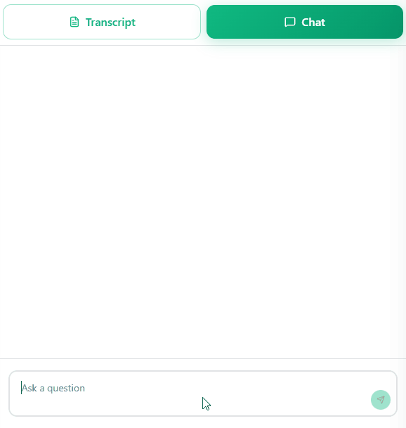 Chat interface showing question and answer with citations